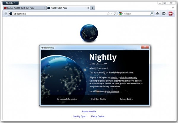 Firefox 11 Nightly