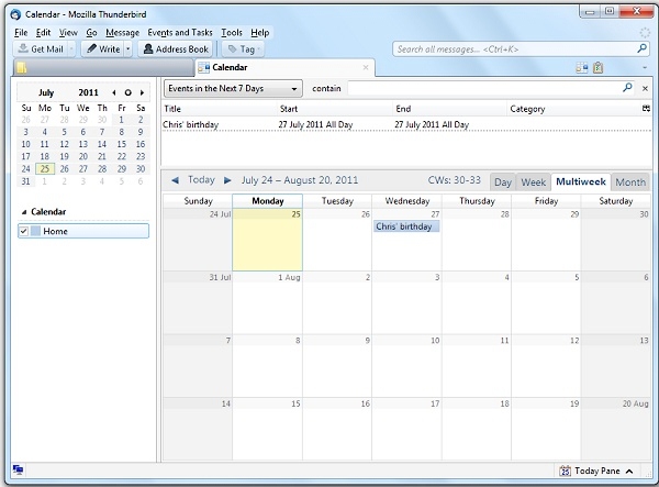 mozilla thunderbird outlook calendar