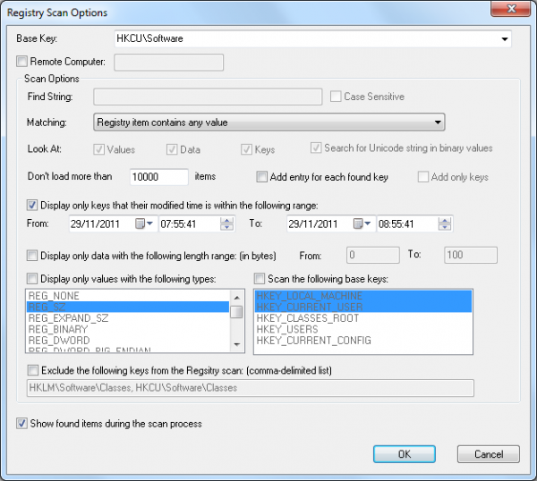 process monitor registry changes