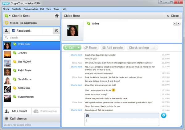 skype chat