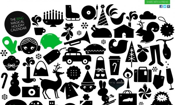 Bing Magical Holiday Calendar