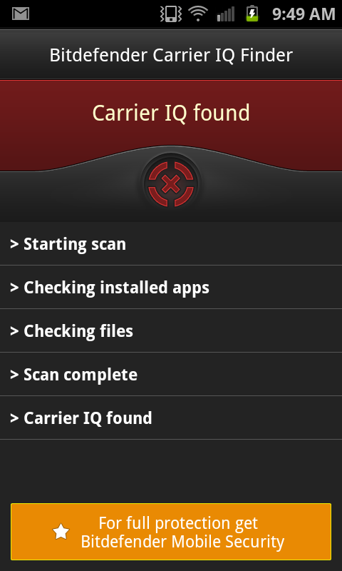 BitDefender Carrier IQ