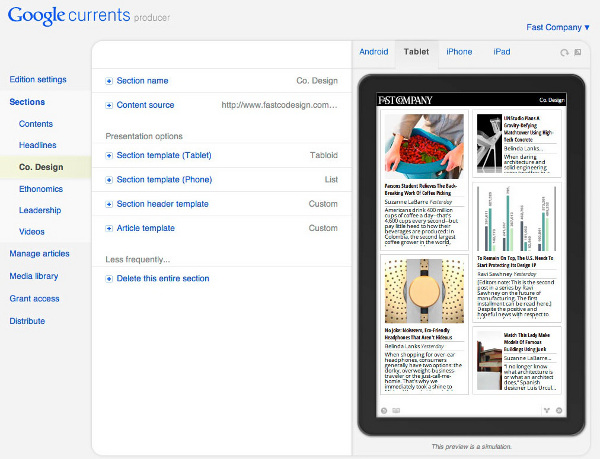 Google Currents DIY publishing platform