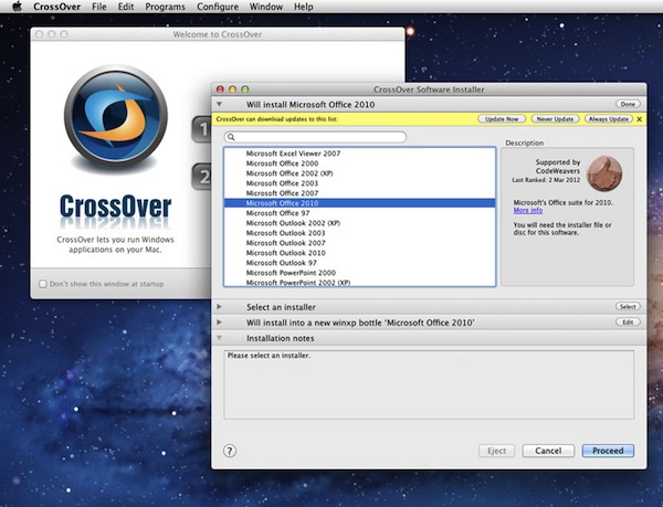crossover office for mac