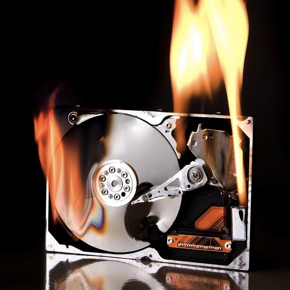hard drive fire