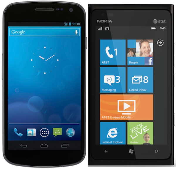 Galaxy Nexus Lumia 900