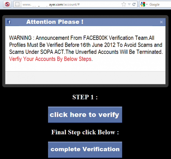 That Facebook account verification email in your inbox is a scam