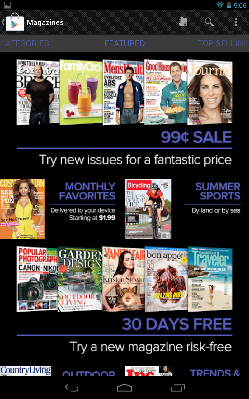 Google Play Magazines