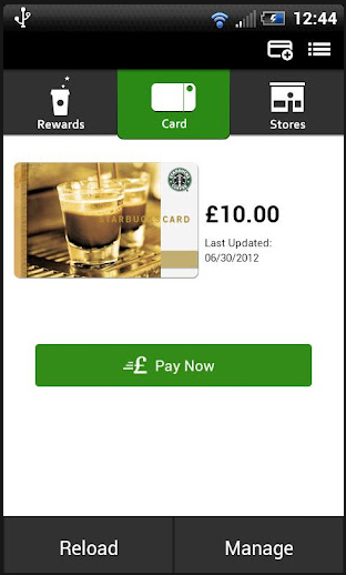 Starbucks Android app