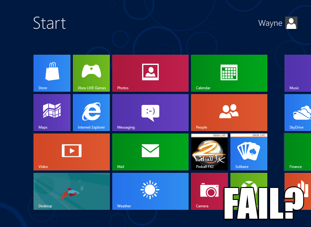 Win8 fail