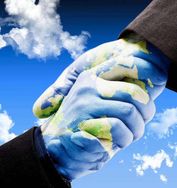 handshake hands shaking world cloud