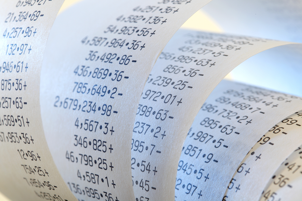 math calculations ledger