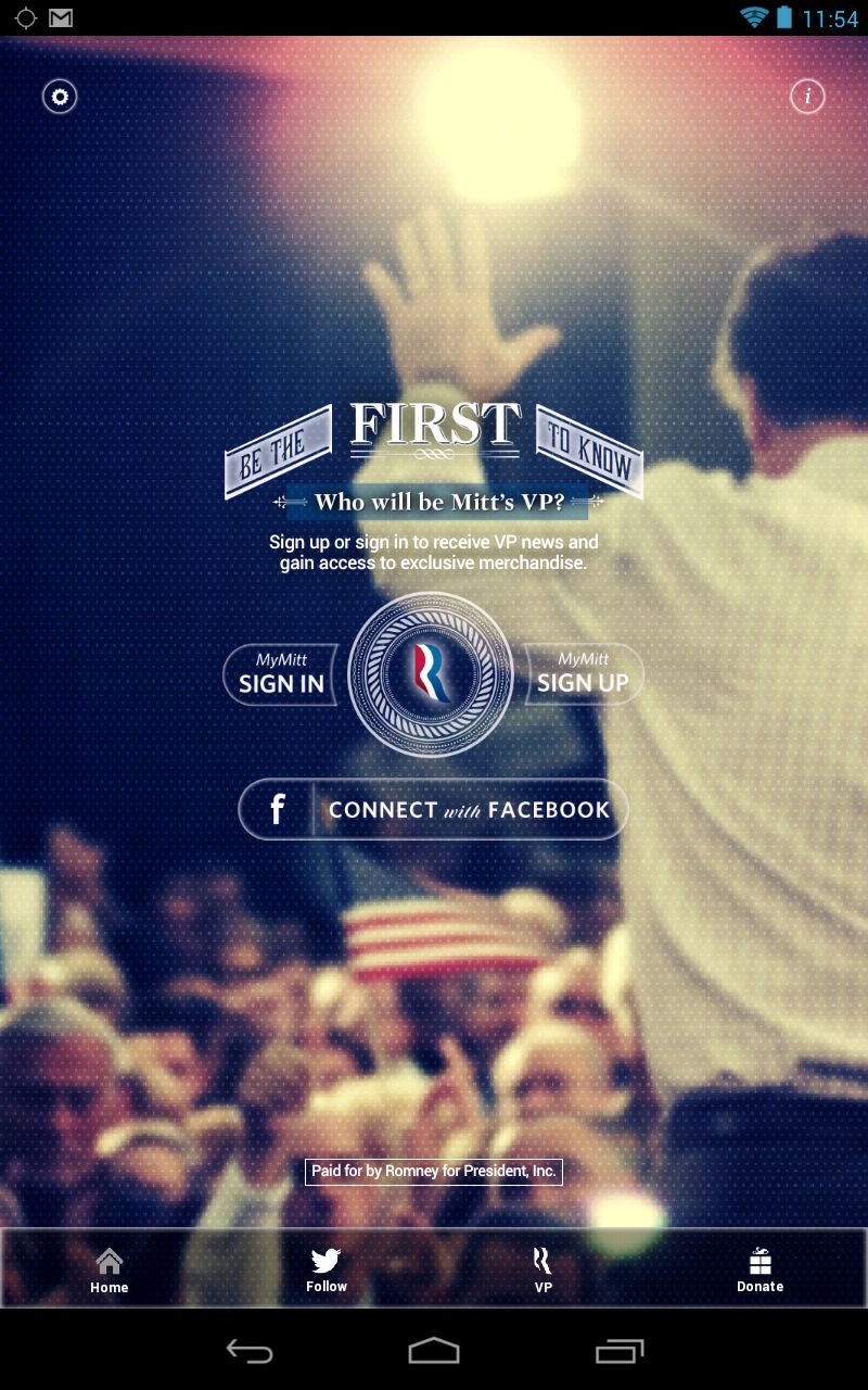 Mitt Romney app (Android)