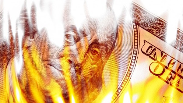 money cash burn fire