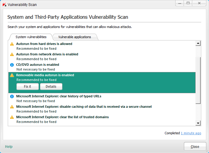 Kaspersky security center vulnerability assessment patch management component грузит диск