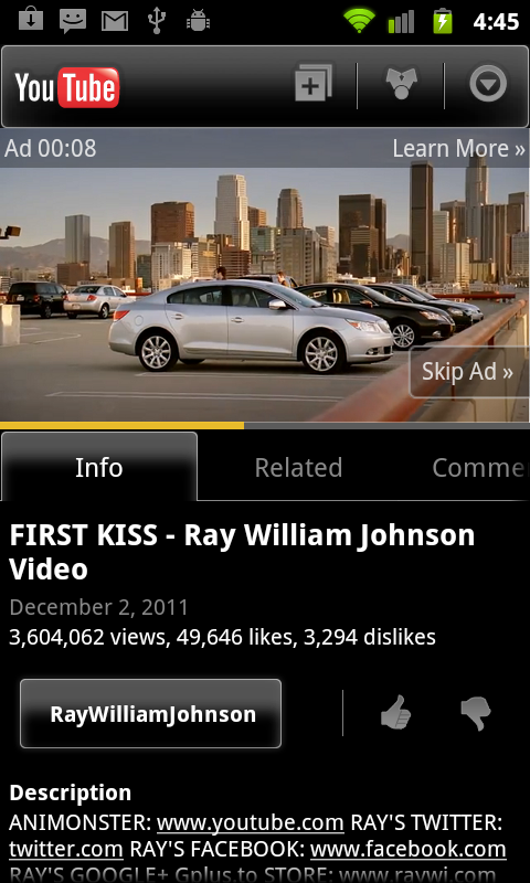 YouTube TrueView ads