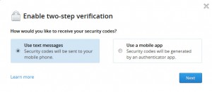 dropbox sign in new mobile phone 2step authentication