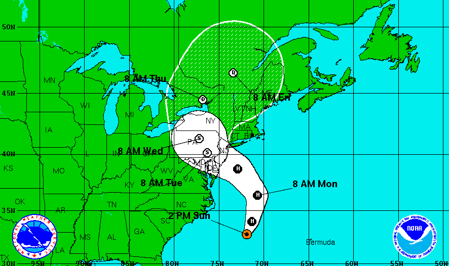Hurricane Sandy Path