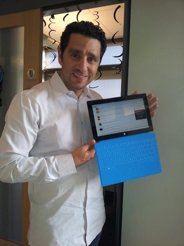 Microsoft Surface General Manager Panos Panay with Surface