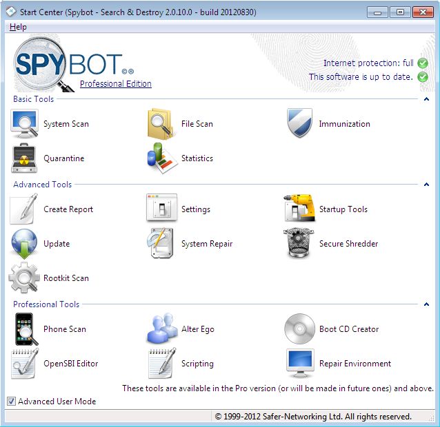 Spybot Search & Destroy download the new version for mac