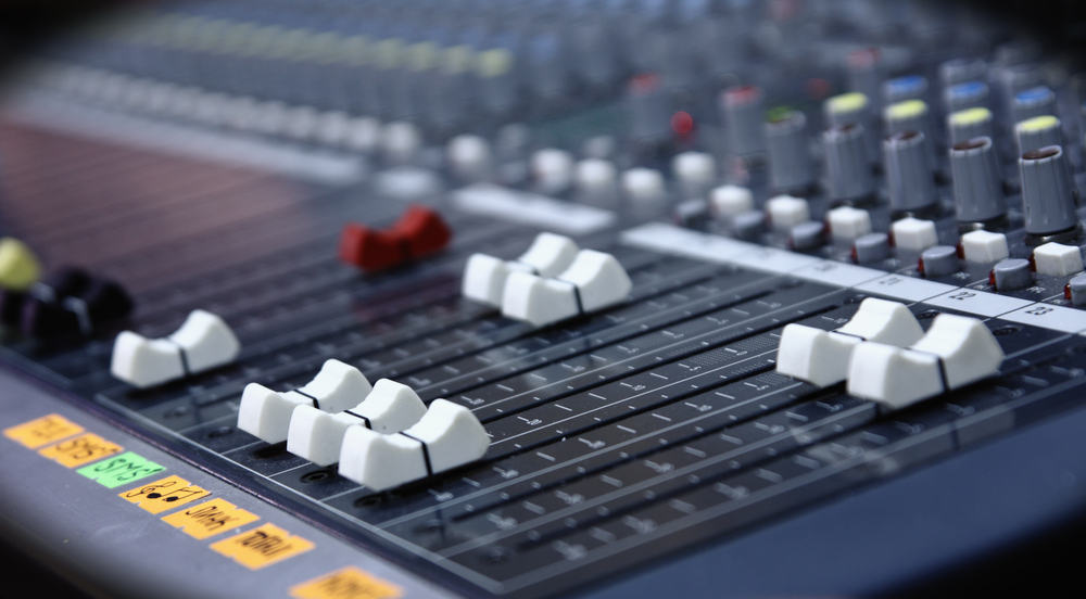 Music mixing desk