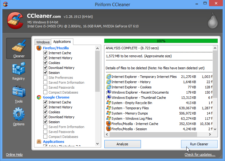 ccleaner updater stuck