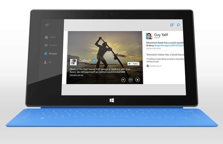 Twitter on Surface