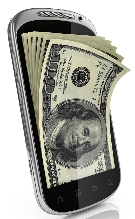 smartphone cash money
