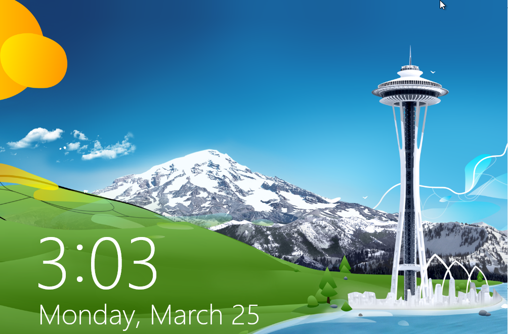 windows blue lock screen