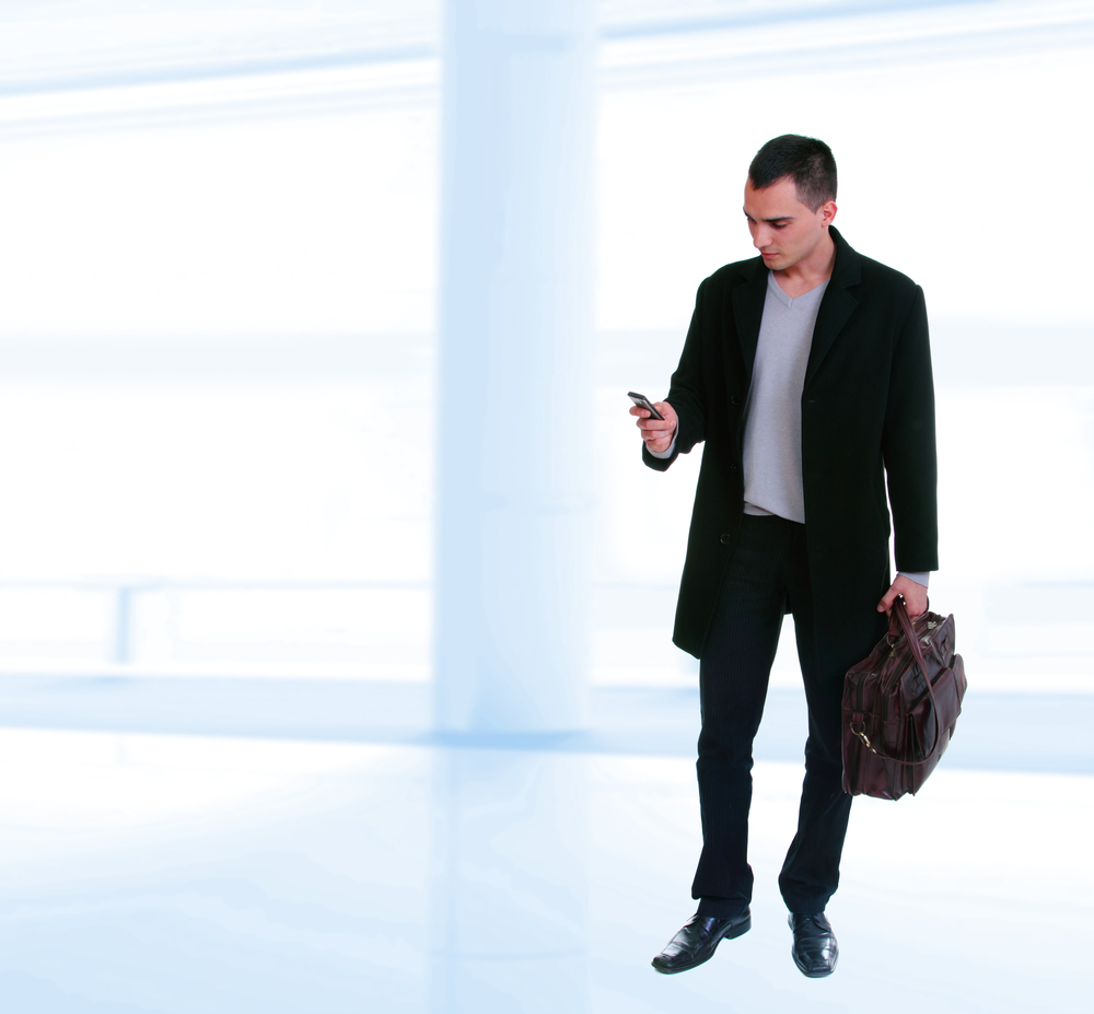 Businessman on mobile