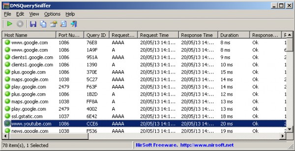 use wireshark to capture all network traffic