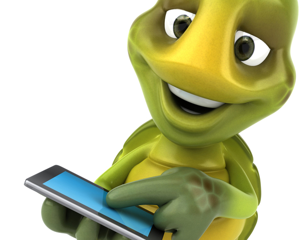 slow tablet tortoise head