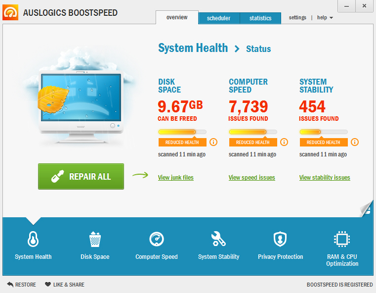 Auslogics boostspeed отключил wifi