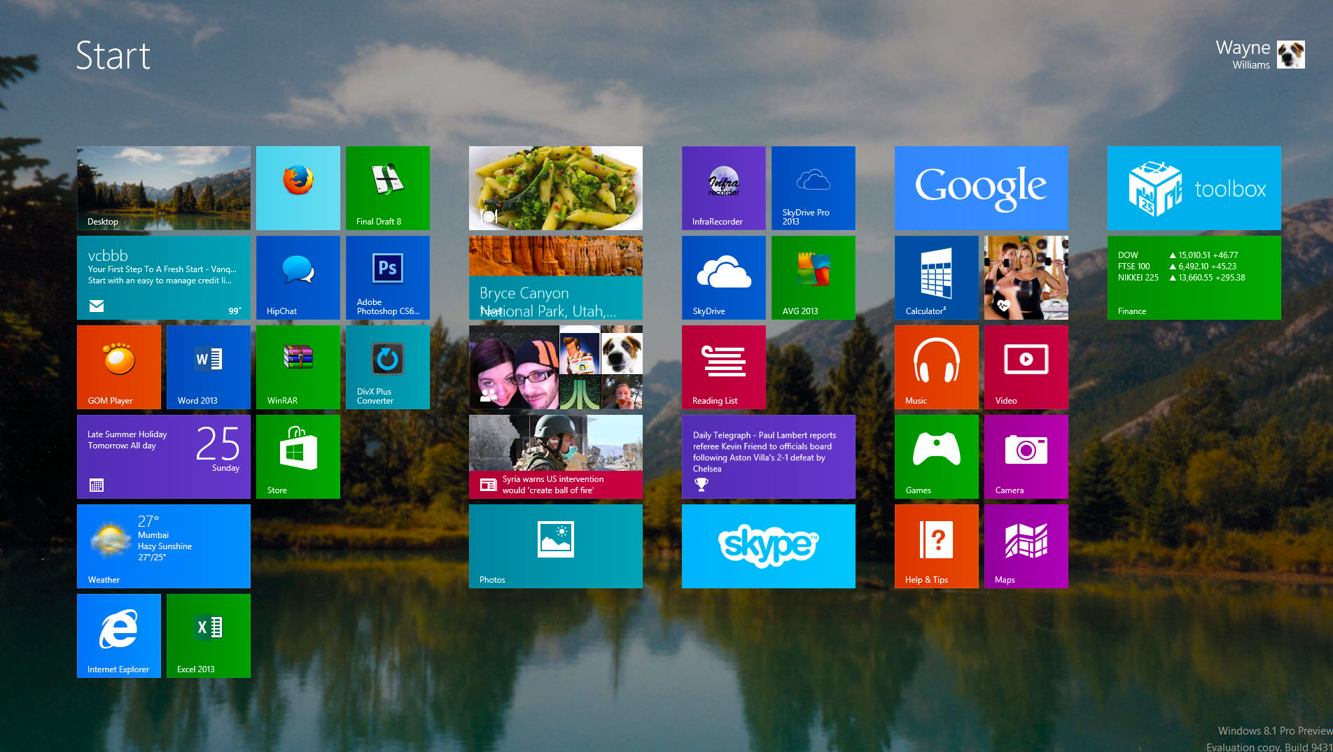 Windows 8 start