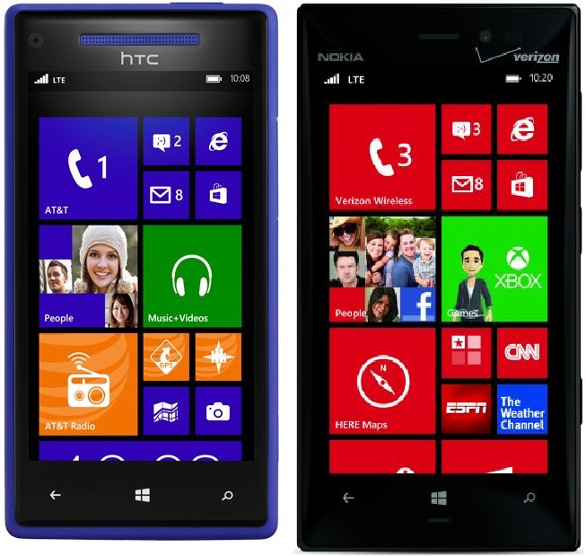 HTC Windows Phone 8X and Nokia Lumia 928 available for FREE at Verizon