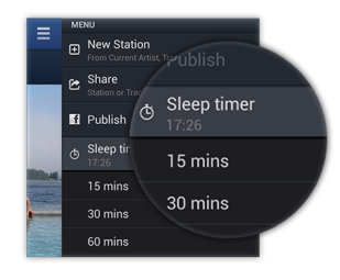 pandora sleep timer