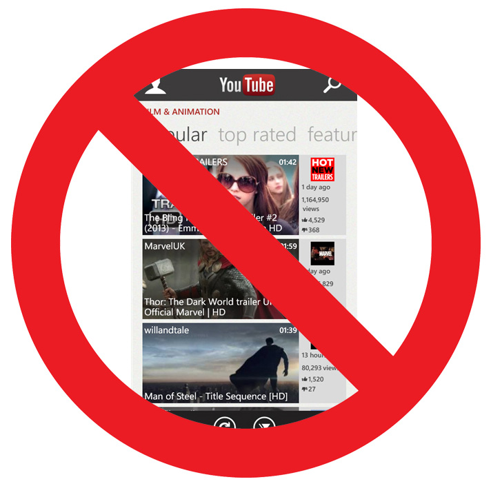 youtube banned