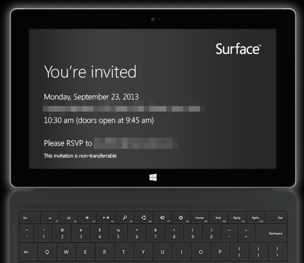 surface invite