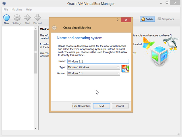 how to install virtualbox windows 8.1