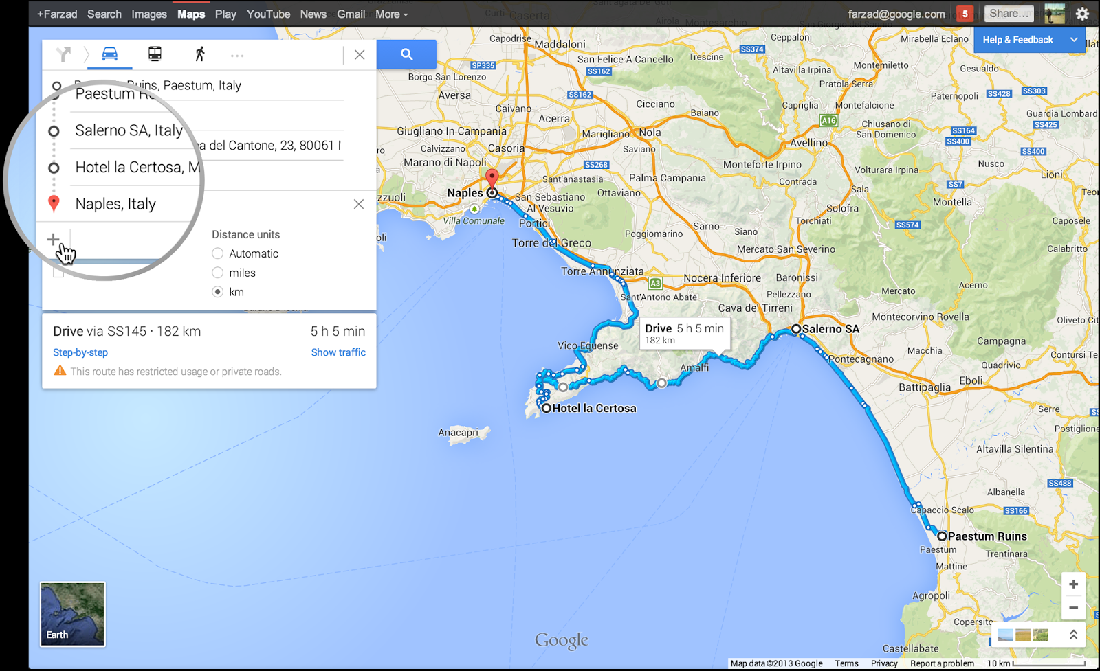 google maps multiple destinations
