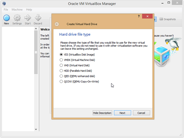 add a drive to windows in virtual box