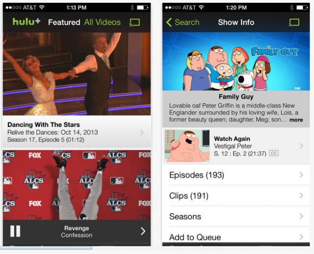 Hulu Plus Chromecast app makes it to iPhone