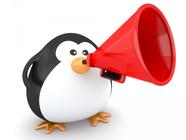 penguin megaphone