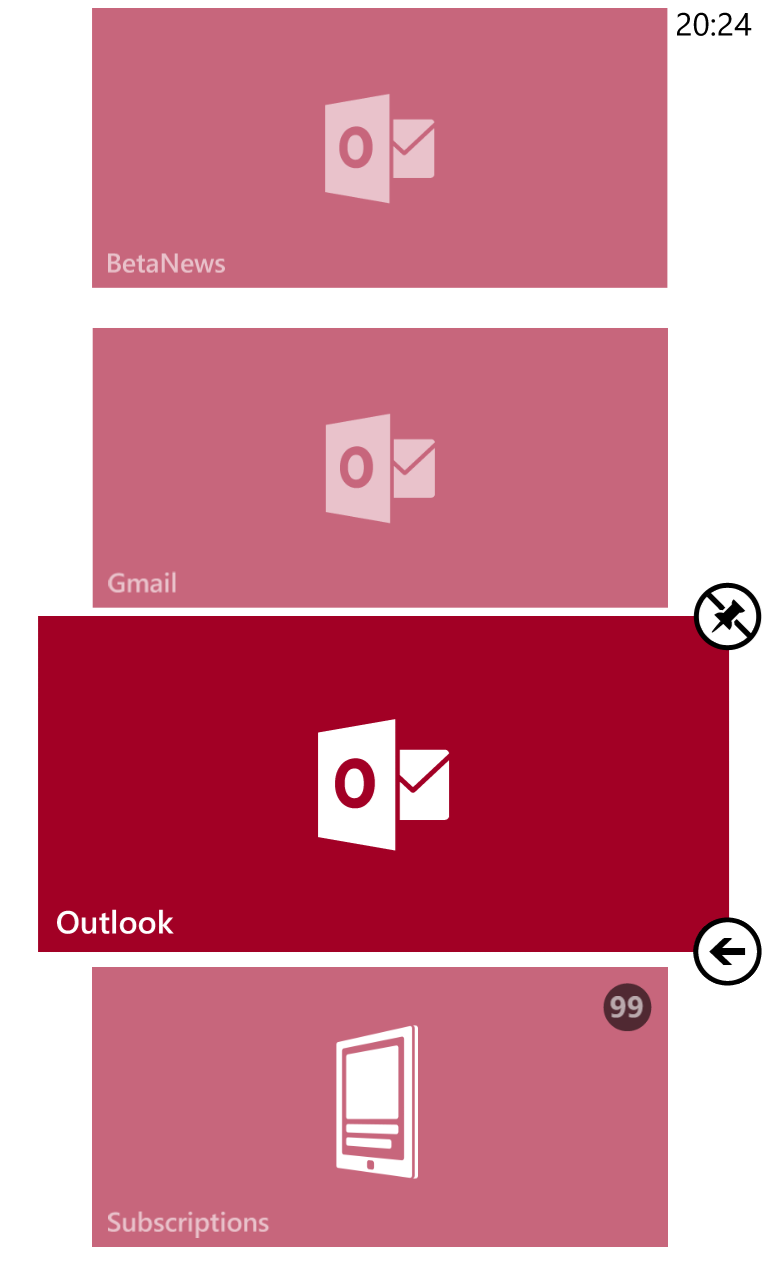 Windows Phone 8 Update 3 Large Live Tile