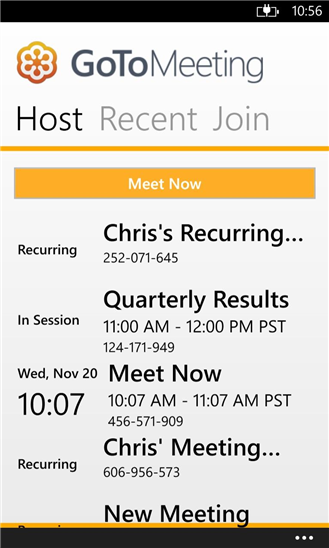 Citrix GoToMeeting Windows Phone 8