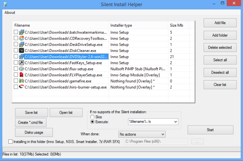 7z setup sfx silent install windows