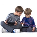 Kids using tablets