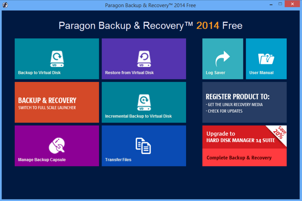 paragon backup & recovery 2014 free