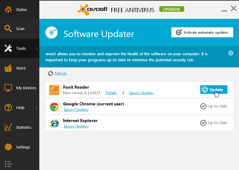 avast antivirus updated