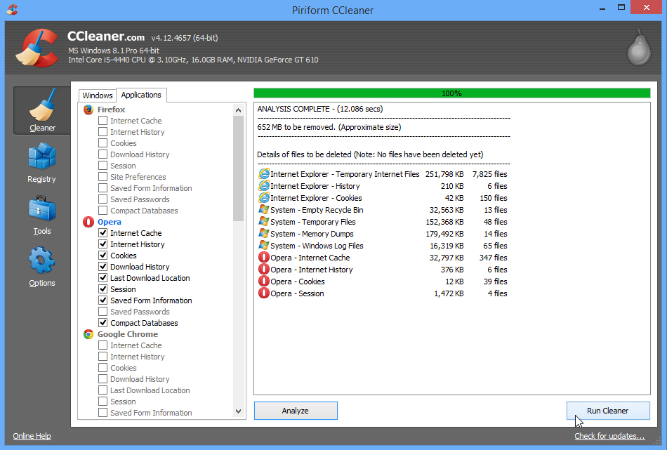 is ccleaner registry cleaner safe